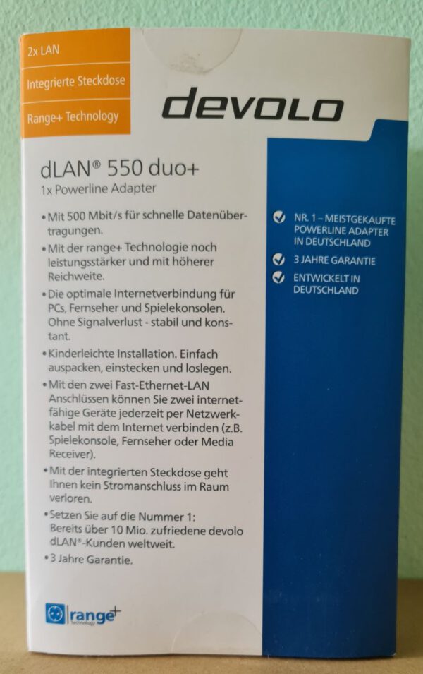 devolo LAN Powerline Adapter, dLAN 550 duo+ – Bild 2
